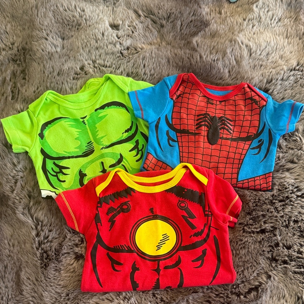 Marvel Baby Superhero Onesies